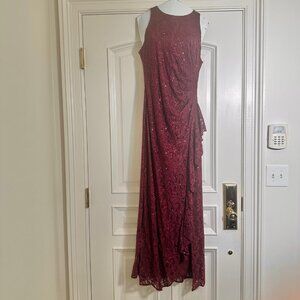 Alex Evening-Wine Lace Gown-12
